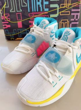 NIKE KYRIE 6 欧文6GS 涂鸦南海岸女子缓震实战篮球鞋 BQ5599-101