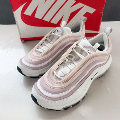 NIKE耐克AIR MAX 97 淡粉白女子休闲运动舒适跑鞋DA9325-100