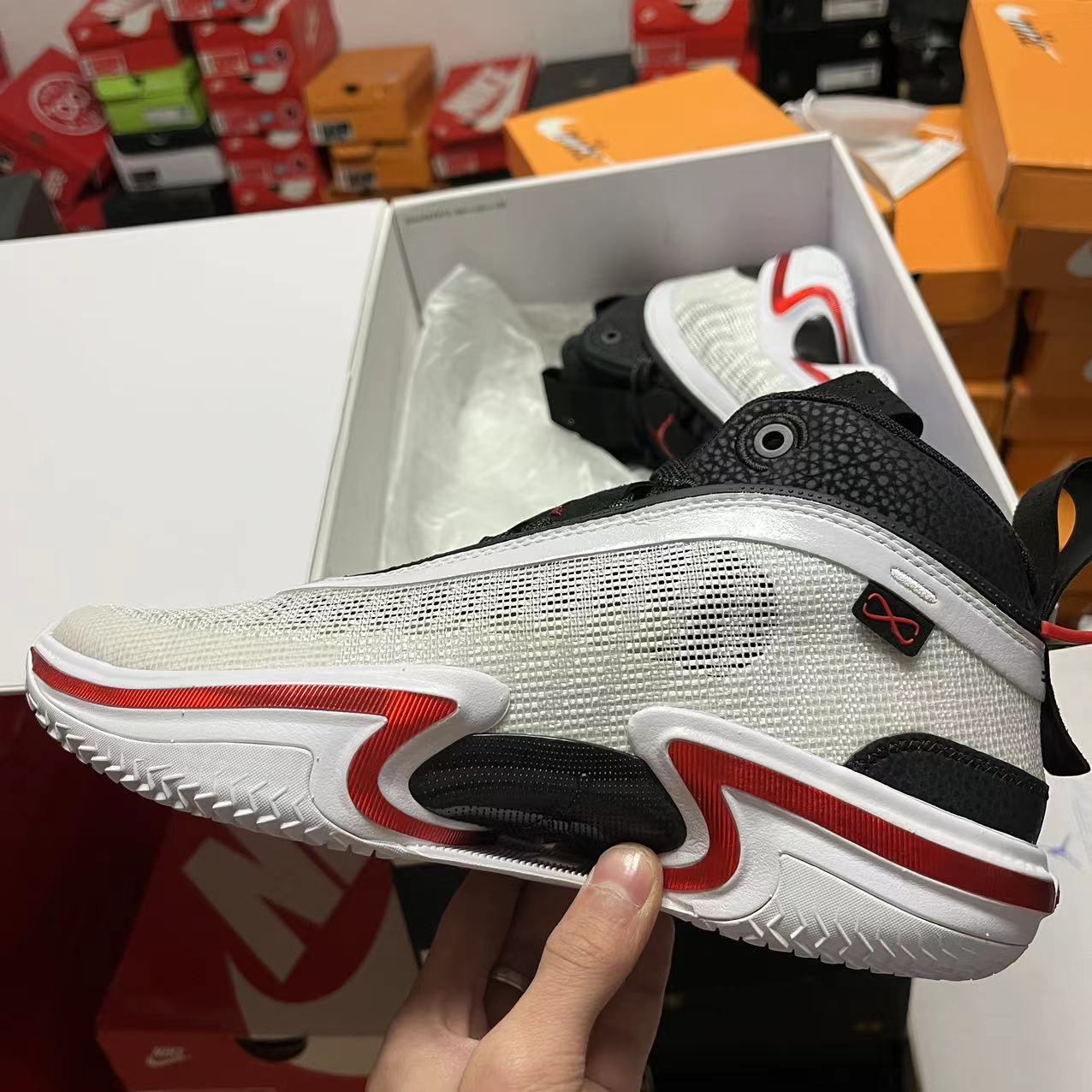 Air Jordan 36 AJ36白红色男女减震气垫运动实战篮球鞋DN4198-001