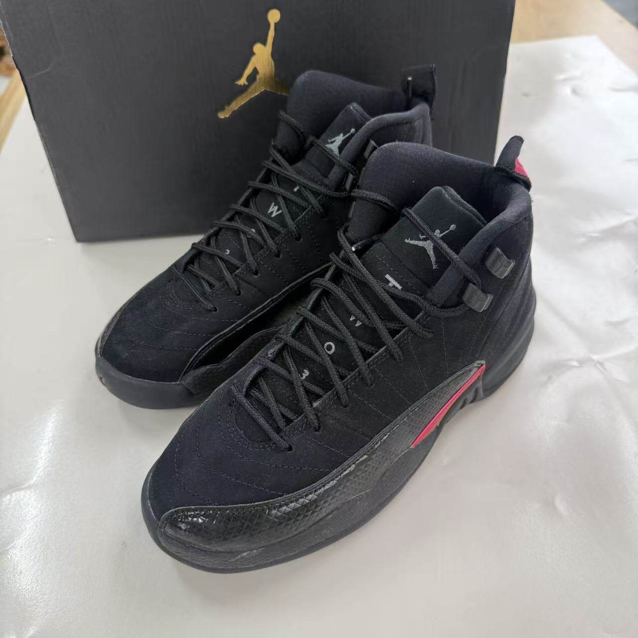 Air Jordan 12 GS Rush Pink AJ12黑粉 女子篮球鞋 510815-006