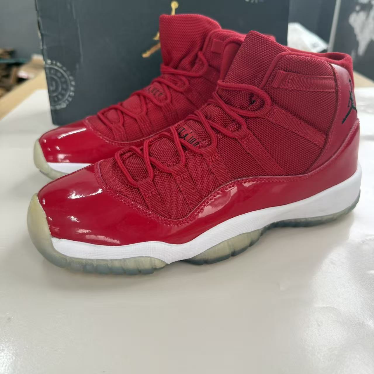NIKE耐克Jordan 11大童中帮耐磨简约百搭防滑篮球鞋378038-623