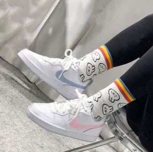 DD3023 GS女子白蓝粉鸳鸯运动休闲板鞋 100 Borough Nike耐克Court