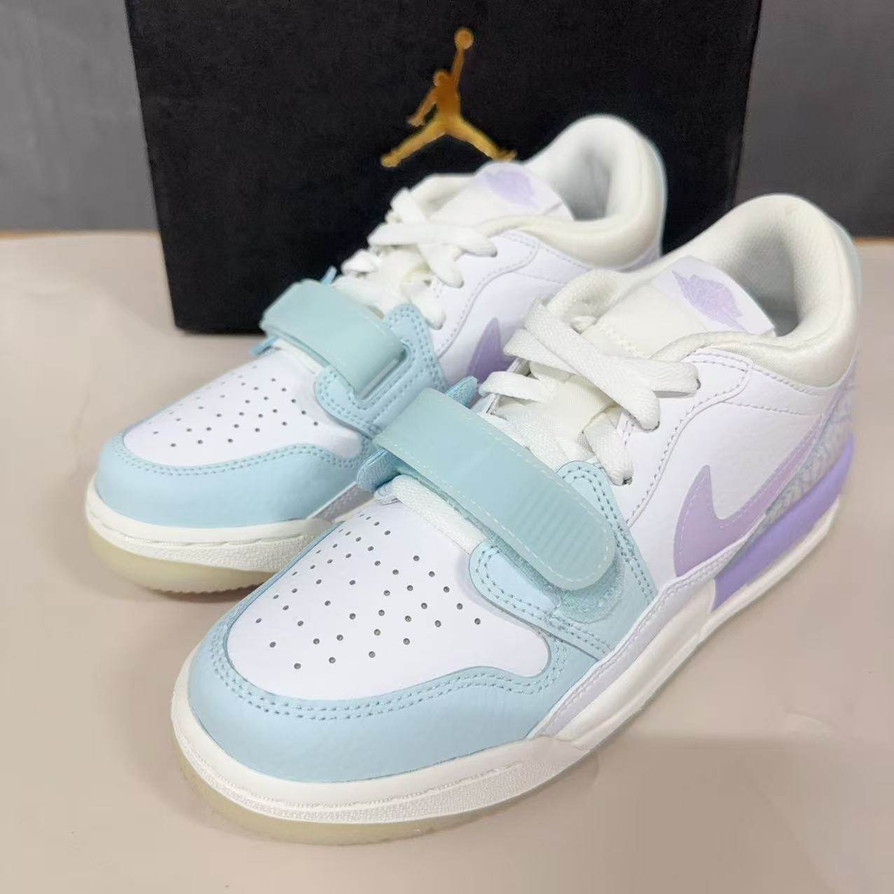 Nike耐克Jordan 312 Low白紫蓝色女鞋休闲魔术贴篮球鞋HQ3820-151