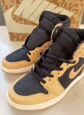 Air Jordan 1 AJ1男子棕褐色传家宝男子高帮复古篮球鞋555088-202