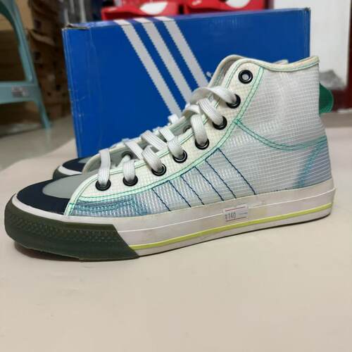 adidas三叶草男子NIZZA HI RF潮流经典帆布鞋高帮休闲板鞋 FY3093