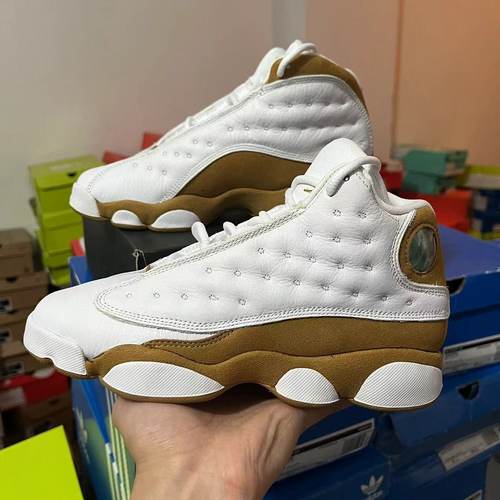 耐克Air Jordan AJ13 白黄中帮防滑耐磨复古篮球鞋DJ3003-171