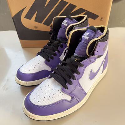 Air Jordan 1zoom air cmft 中帮 复古篮球鞋男款白紫 CT0978-501