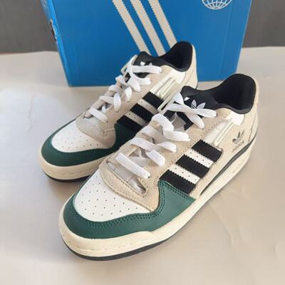 Adidas阿迪达斯三叶草ForumLow低帮男女灰绿魔术贴运动板鞋GY8203