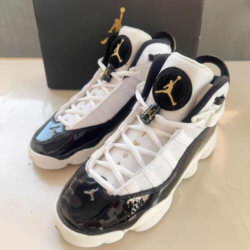 Nike耐克 Air Jordan 6 Ring潮流百搭防滑 白色/黑色 CW6994-100