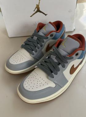 耐克Air Jordan1 AJ1 蓝白色百搭男女低帮复古篮球鞋 FZ5045-091