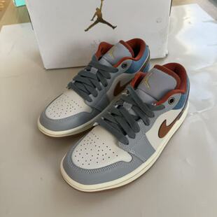 耐克Air Jordan1 AJ1 蓝白色百搭男女低帮复古篮球鞋 FZ5045-091