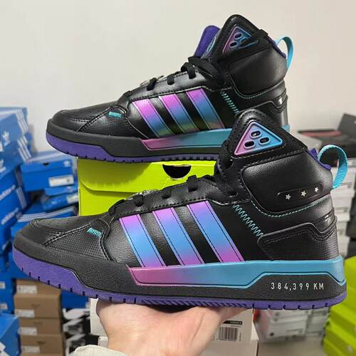 Adidas阿迪达斯Neo男女款运动轻便休闲鞋潮流百搭高帮板鞋H03422