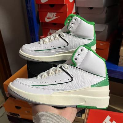 Nike耐克AIR JORDAN AJ2复古白绿运动篮球鞋DQ8562-103