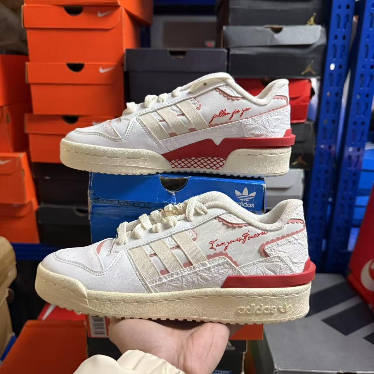adidas阿迪达斯三叶草女子FORUM EXHIBIT板鞋运动休闲鞋IE7996