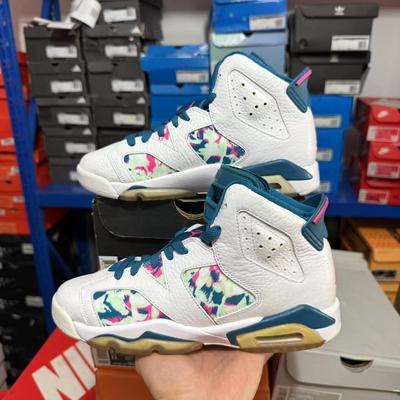 Air Jordan 6 GS Green Abyss AJ6 乔6 扎染 油画 女鞋543390-153
