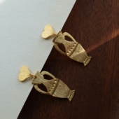 美丽容器 西班牙apres复古爱心花瓶吊坠耳钉文艺小众设计