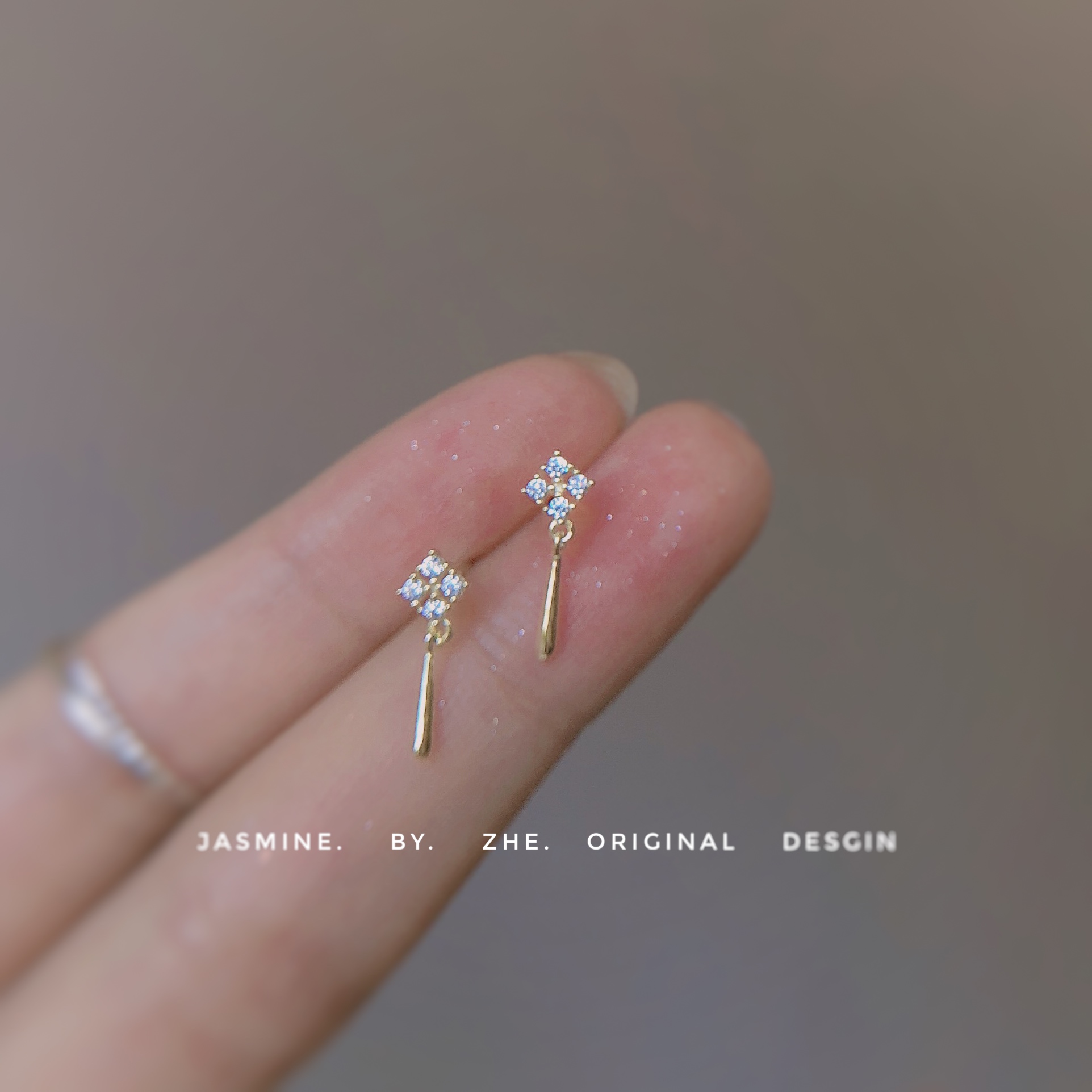 纯银法式流苏复古小巧仙女耳钉