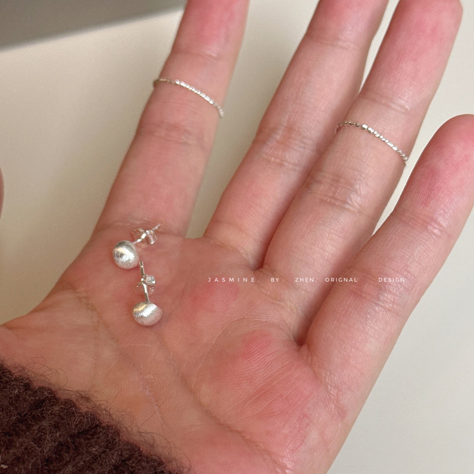 通体S925纯银简约养耳男女耳钉