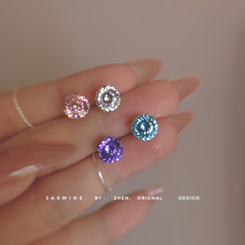 睡觉免摘精致耳饰JASMINE闪钻