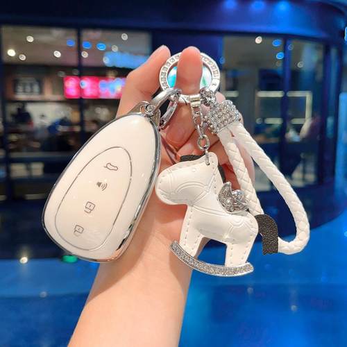 适用魏派高山8钥匙套蓝79