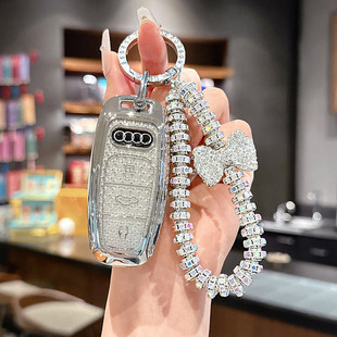 适用于奥迪A6L钥匙套25款 A3L女士Q4etron高级a7l扣Q7