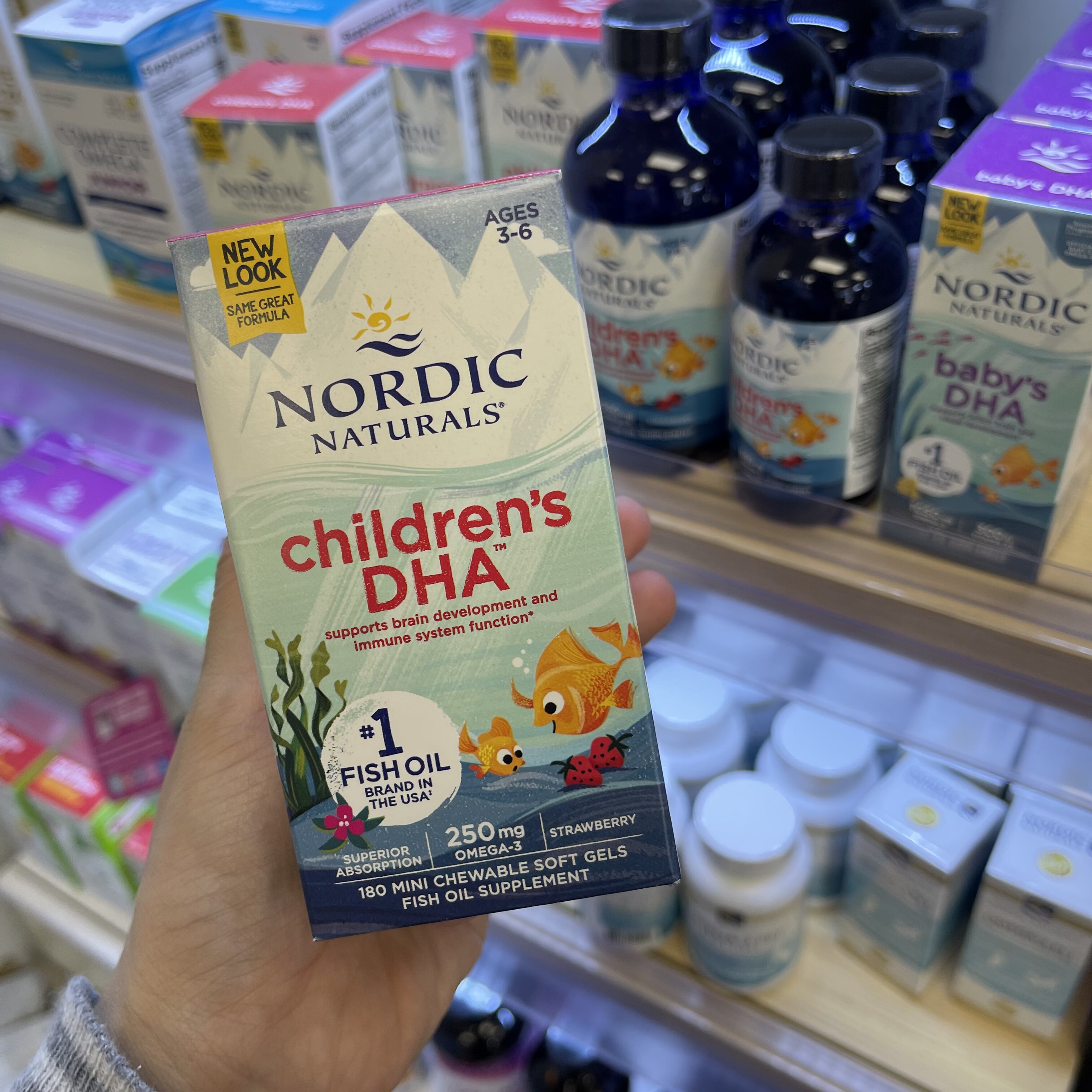 Nordic Naturals 挪威小鱼 儿童鱼油 DHA 250mg 180粒 3-6岁