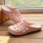 包头拖鞋 女夏透气防滑轻便护士监护室工作实验医生手术室洞洞鞋