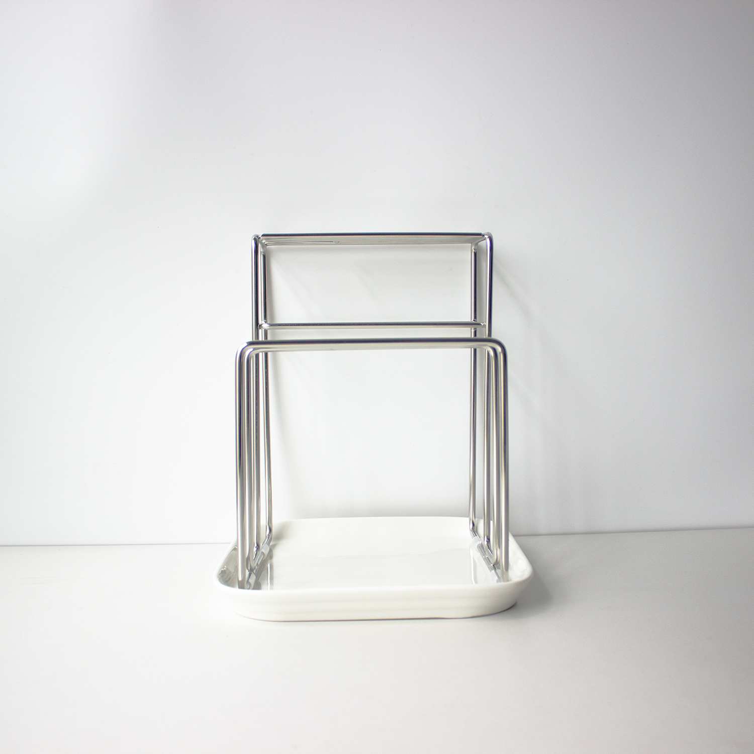 唯物生活 厨房刀具收纳置物刀架菜板架一体带滑轮沥水盘套装