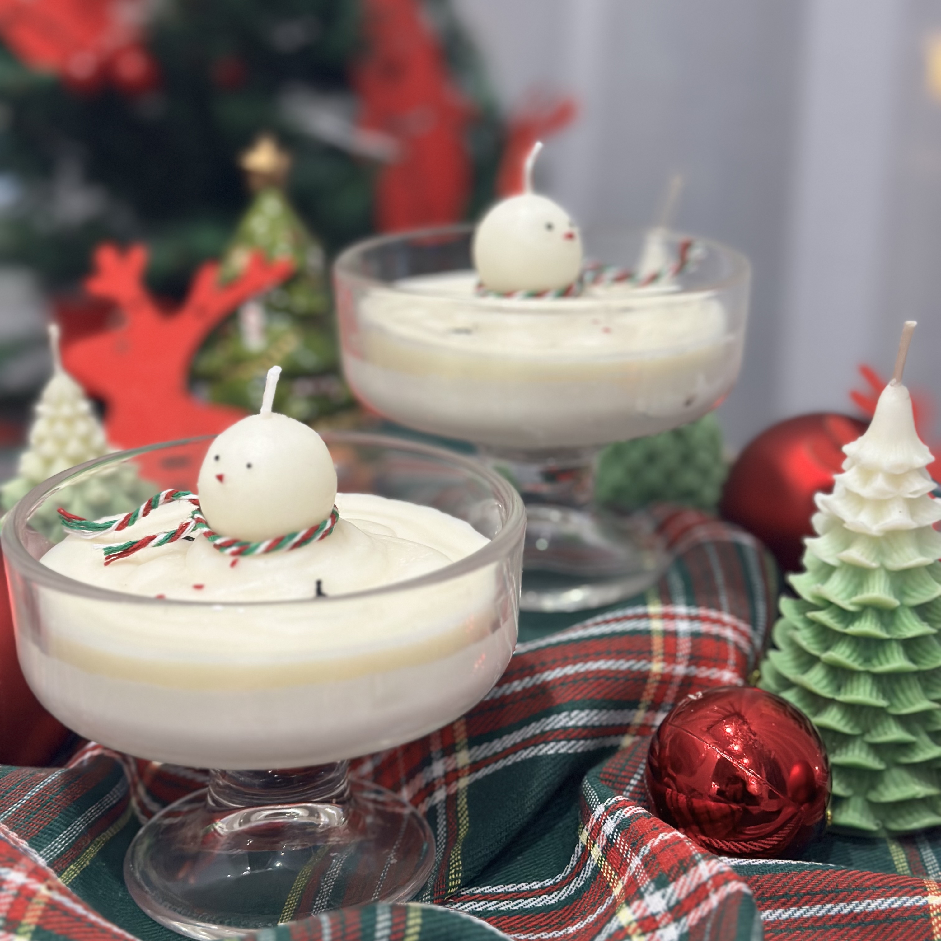 维芬派室内圣诞节小雪人香薰蜡烛