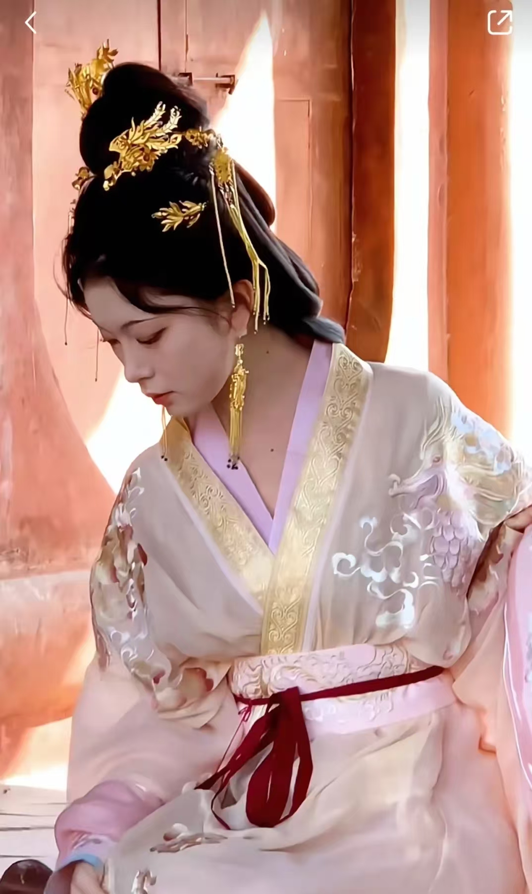 原创汉服女【虞姬】南北朝改良重工刺绣直裾战国袍仙气飘逸汉元素