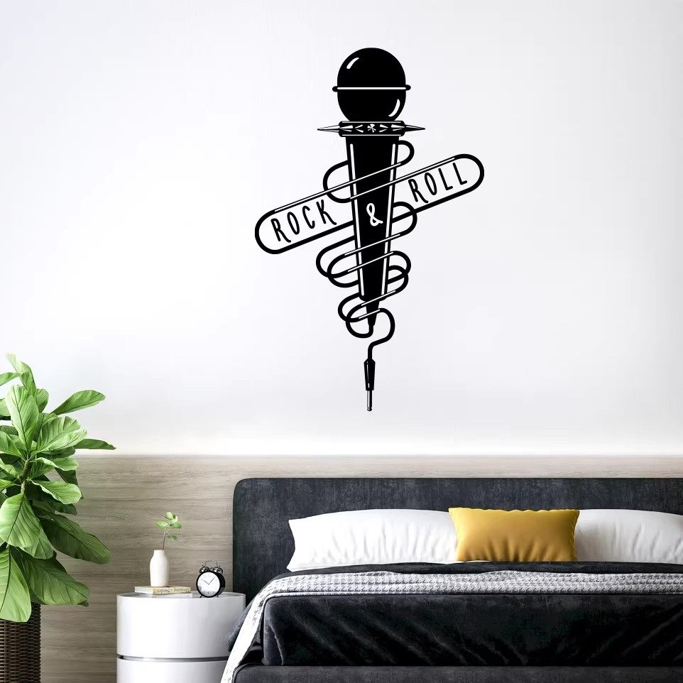 音乐话筒图案贴纸音符音乐教室主持人防水墙面装饰背景墙贴画,家居饰品,软装墙贴,淘宝优惠券,粉丝福利购,淘宝优惠卷