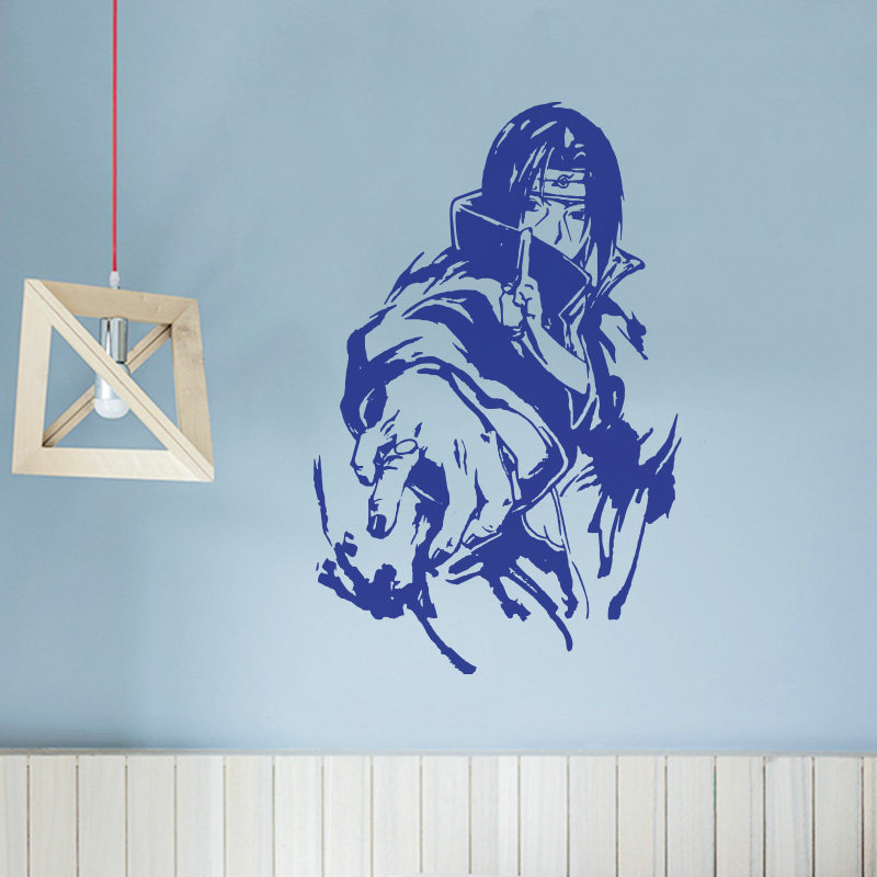 火贴者影忍宇智波鼬卡通动自漫画人物海报背景墙装饰画粘f-87贴纸