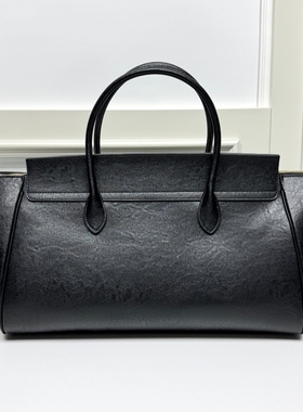 弯拉链时尚百搭职场女包手提大包真皮笑脸双翼leather bag women
