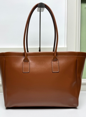 新款时尚百搭单肩包购物袋女手提大包真皮腋下leather bag women