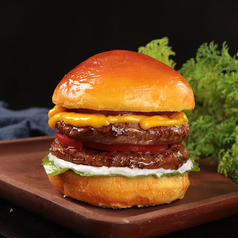 仿真美式菠萝牛排汉堡模型模具