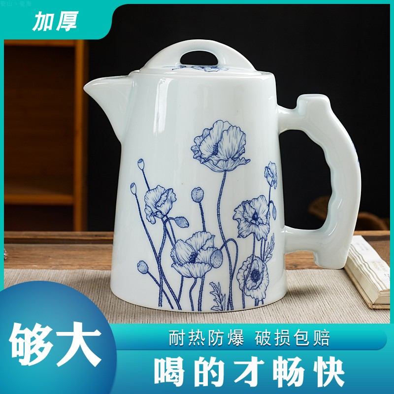 南光写意陶瓷手绘大容量茶壶