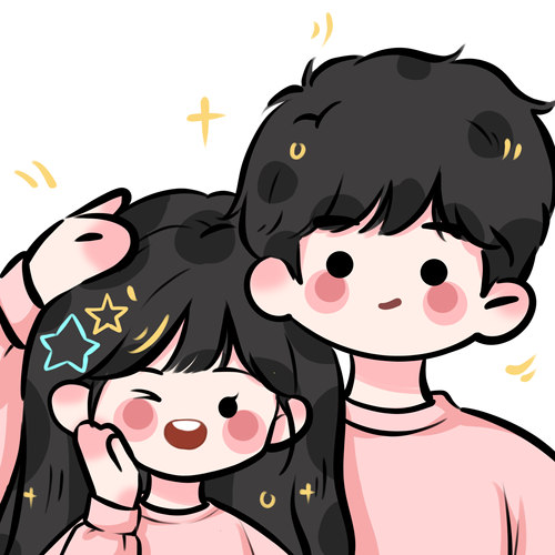 原创Q版情侣卡通手绘头像定制漫画人物绘画真人照片情侣动漫画像