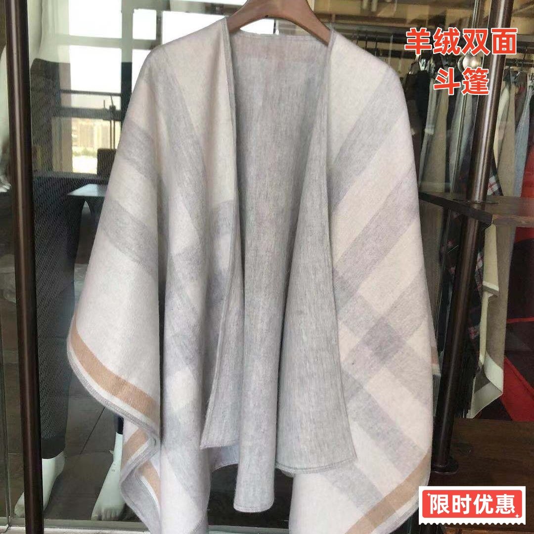 升级款轻奢羊绒经典格子驼色斗篷流苏双面加厚办公室羊毛保暖披风,女装/女士精品,毛呢外套,淘宝优惠券,粉丝福利购,淘宝优惠卷