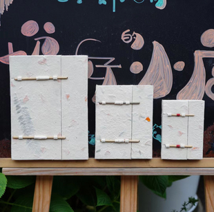 尼泊尔花草纸LOKATA洛卡塔手工纸插销式笔记本手账本树皮盖章本