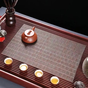茶具茶道配件竹席茶垫隔茶垫茶盘垫子茶席茶叶渣过滤垫功夫茶竹垫