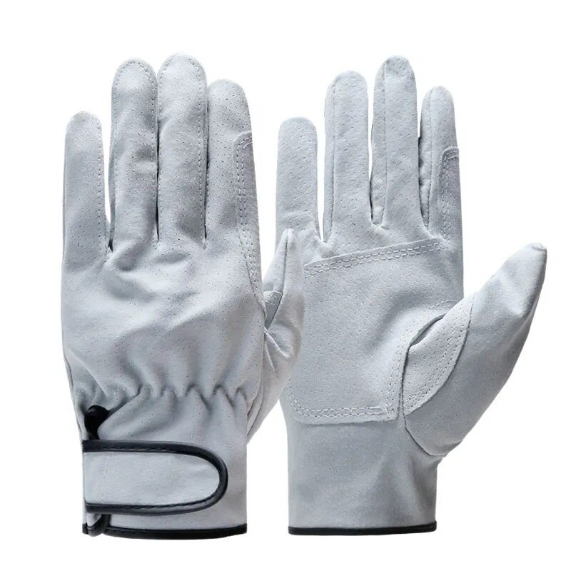 男羊皮劳保手套开车骑行电动车摩托车园林搬运工户外防护真皮手套