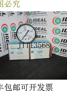 原装供应Asroft 2400PSI14NPT 压力表 20W1005 H 02L 200 PSI 1
