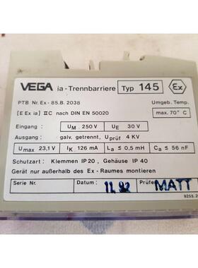 原装供应Vega 145 Ia 温度 IP40 70&amp;deg;C