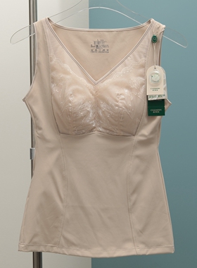 香月明美秋冬单层免穿文胸保暖背心乳胶蚕丝修身打底内衣女65807