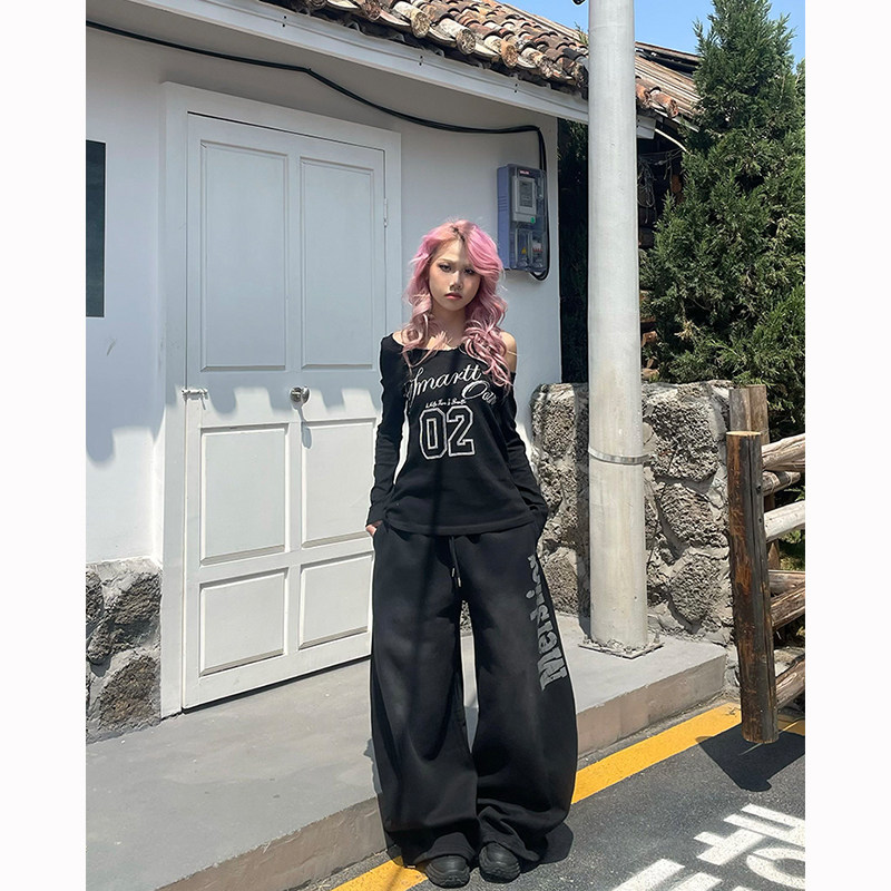 宽松显瘦运动百搭抽绳休闲卫裤