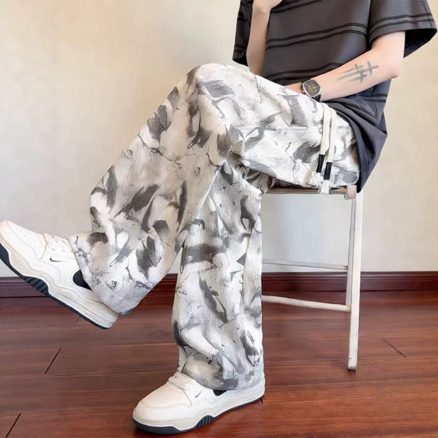 春秋新款裤子男孩初中高中学生图片