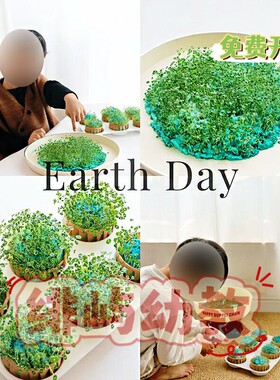 幼儿园世界地球日自然探究活动种植种子地球日环保主题儿童手工