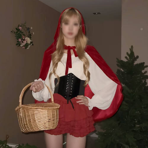 万圣节小红帽魔女红斗篷c