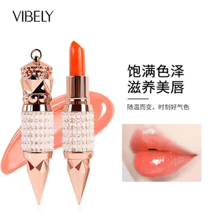 VIBELY萝卜丁口红温变唇膏女王的权杖持久保湿滋润变色送闺蜜淡妆