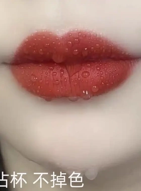 不掉色不沾杯口红雨衣唇釉防水